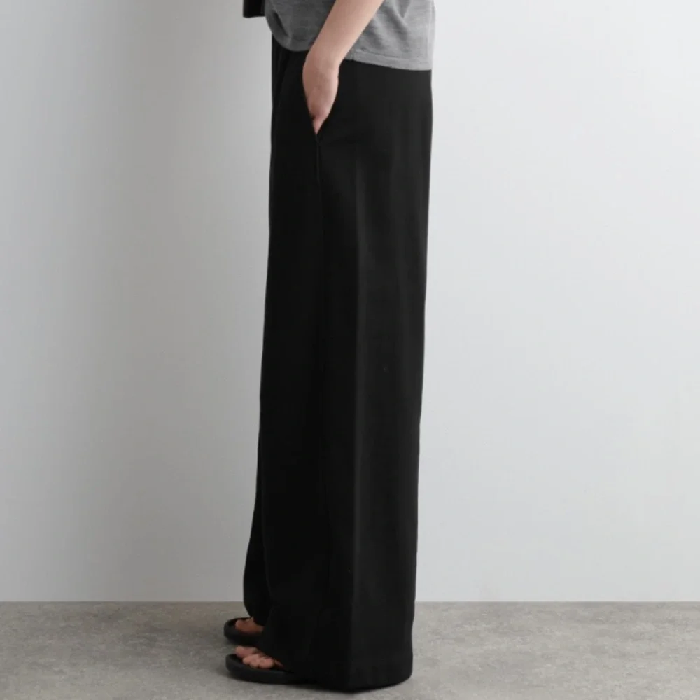 COS Jersey Wide Leg Joggers - Black - S - Picture 2 of 7